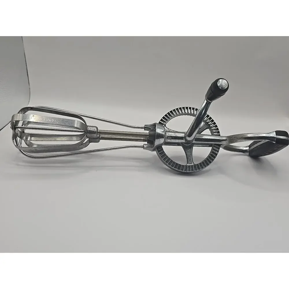 VINTAGE STAINLESS STEEL HAND MIXER‎ /EGG BEATER OBESTO MIXER